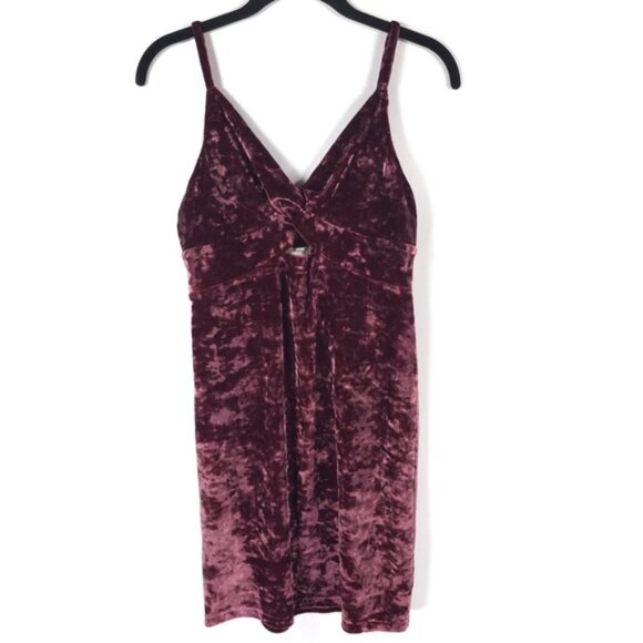 NWT FREE PEOPLE COME TOGETHER SEXY BERRY VELVET BODYCON CUTOUT Mini DRESS Small - Picture 8 of 15